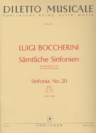 Sinfonie B-Dur Nr.20 op.35,6 G514 fr Orchester Partitur