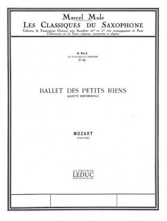 Ballet des petits riens pour saxophone alto et piano