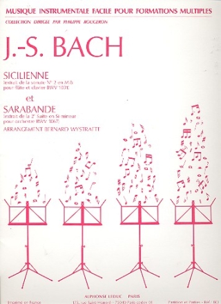 Sicilienne et Sarabande pour formations multiples partitions et parties