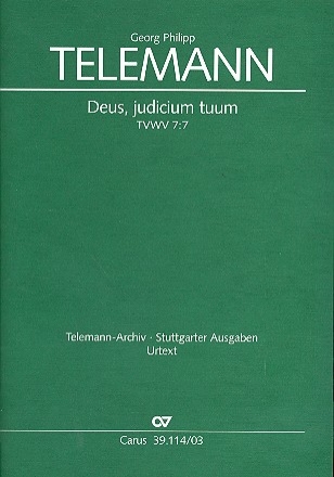 Deus judicium tuum TVWV7:7 fr Soli (SSATB), Chor (SSATB) und Orchester,  Klavierauszug