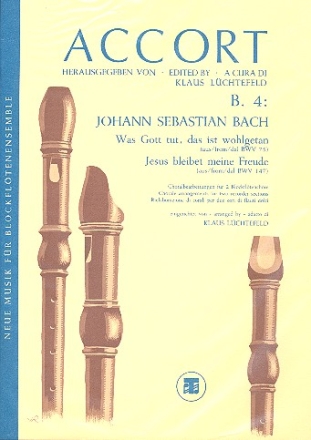 2 Choralbearbeitungen fr 8 Blockflten (SSAATTBB) Partitur