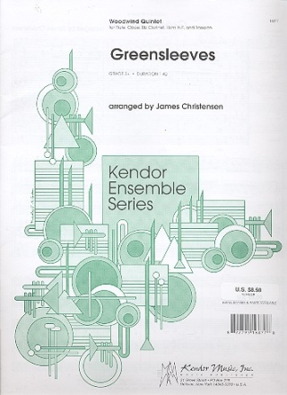 Greensleeves fr Flte, Oboe, Klarinette, Horn und Fagott Partitur und Stimmen