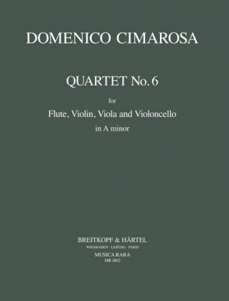 Quartett a-Moll Nr.6 fr Flte, Violine, Viola und Violoncello Stimmen