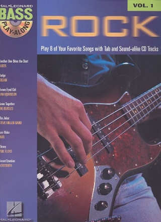 Rock (+CD): Bass Playalong vol.1 Songbook vocal/bass/tab