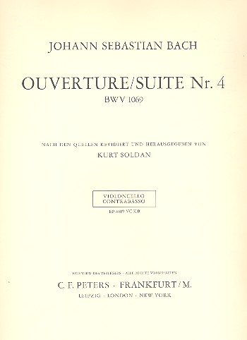 Ouvertre Nr.4 BWV1069 fr Orchester Cello / Bass