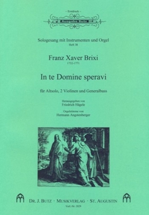 In te Domine speravi fr Alt, 2 Violinen und Bc