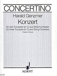 Konzert GeWV 180 fr 3 Trompeten in C und Streichorchester Partitur