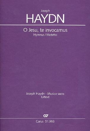 O Jesu, te invocamus Hob. XXIVa6/8b fr gem Chor, 2 Oboen, 2 Clarinetten, Timpani, 2 Violinen und Bc  Partitur