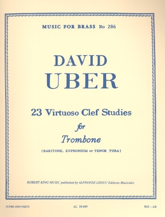 23 virtuoso Clef Studies for trombone