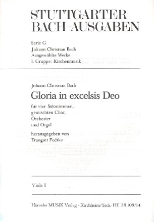 Gloria in excelsis Deo fr Soli, gem Chor und Orchester Viola 1