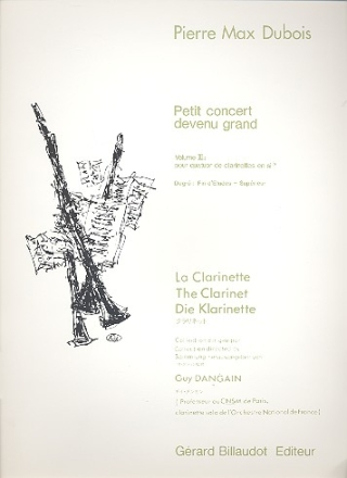 Petit concert devenu grand vol.3 pour 4 clarinettes partition et parties