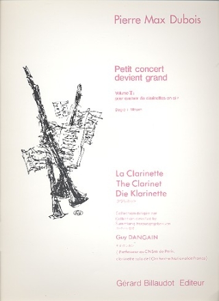 Petit concert devient grand vol.2 pour 4 clarinettes partition et parties