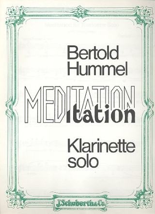 Meditation op. 77b fr Klarinette (oder Bassklarinette)