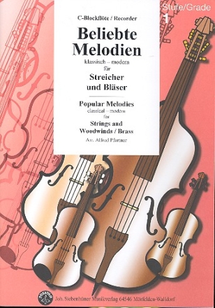 Beliebte Melodien Stufe 1 fr flexibles Ensemble Blockflte in C