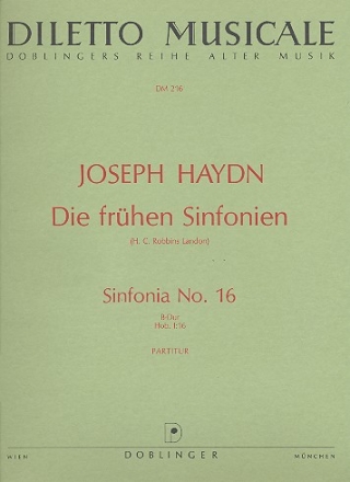 Sinfonie B-Dur Nr.16 Hob.I:16 fr Orchester Partitur