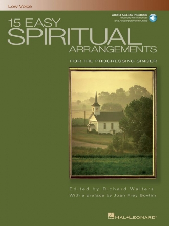 15 easy Spiritual Arrangements (+Audio online access) for low voice and piano