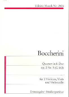 Quartett E-Dur op.2,5 G163 fr 2 Violinen, Viola und Violoncello Studienpartitur