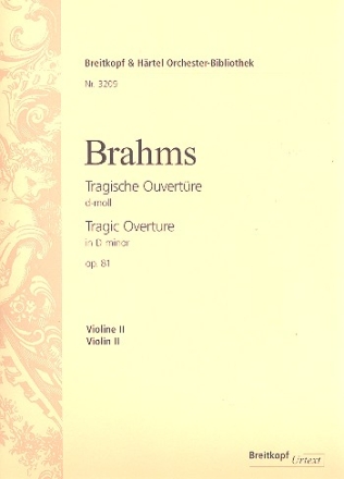 Tragische Ouvertre d-Moll op.81 fr Orchester Violine 2