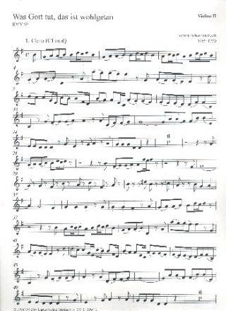 Was Gott tut das ist wohlgetan Kantate Nr.99 BWV99 Violine 2