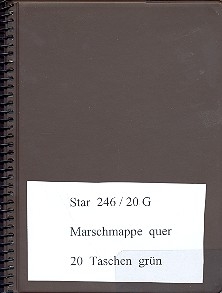 Marschmappe hoch 30 Taschen braun