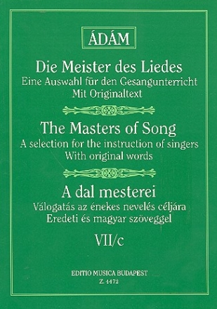 Die Meister des Liedes Band 7c fr Gesang und Klavier (dt/ung)