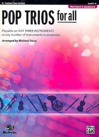 Pop Trios for all: for 3 instruments (3-part ensemble) clarinet/bass clarinet score