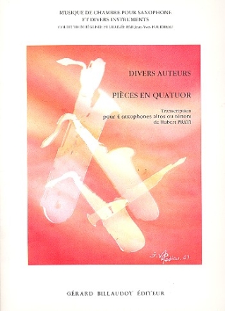 Pices en quatuor pour 4 saxophones altos ou tnors partition et parties