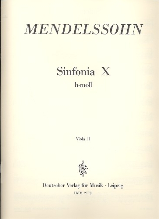 Sinfonia h-Moll Nr.10 fr Streichorchester Viola 2