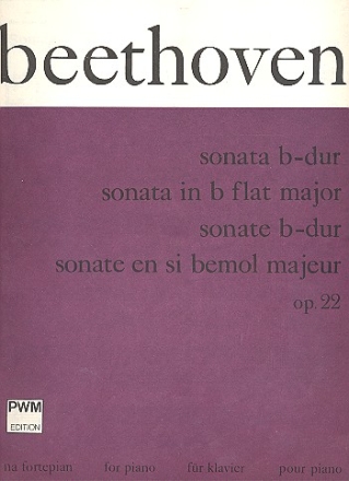 Sonate B-Dur op.22 fr Klavier