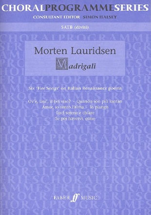 Madrigali for mixed chorus a cappella score