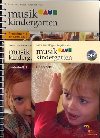 Musikkindergarten Paket (Liederheft 1 und 2 mit  CD's, Praxisbuch 1 mit Karteikarten)