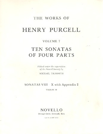 10 Sonatas of 4 Parts (nos.8-10) for strings violin 2