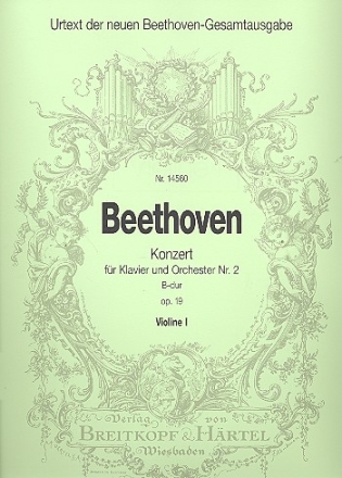 Konzert B-Dur Nr.2 op.19 fr Klavier und Orchester Violine 1