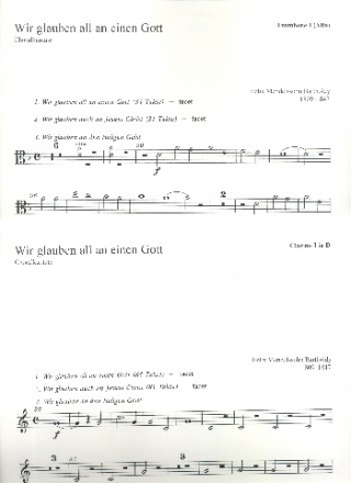 Wir glauben all an einen Gott fr Chor und Orchester Harmonie