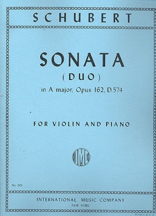 Sonata A major op.162 D574 for violin and piano