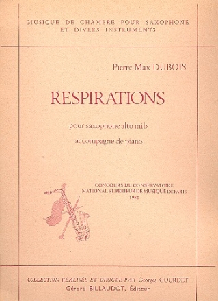 Respirations pour saxophone alto et piano