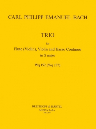 Trio G -Dur Wq152 (Wq157) fr Flte (Violine), Violine und Bc Stimmen