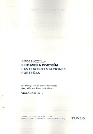 Primavera Portea  fr Violine, Viola und Violoncello (3 Violoncelli) Stimmen