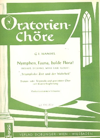 Nymphen Fauna holde Flora fr Sopran (Tenor), Chor und Klavier Klavierpartitur (dt/en)