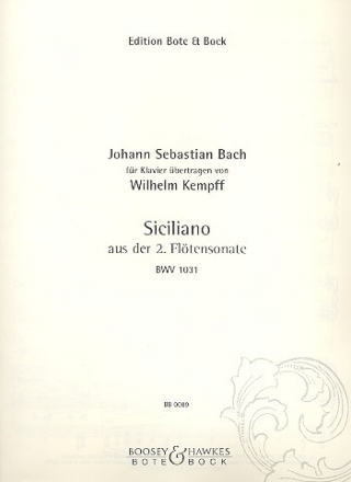 Siciliano aus der 2. Fltensonate BWV1031 fr Klavier