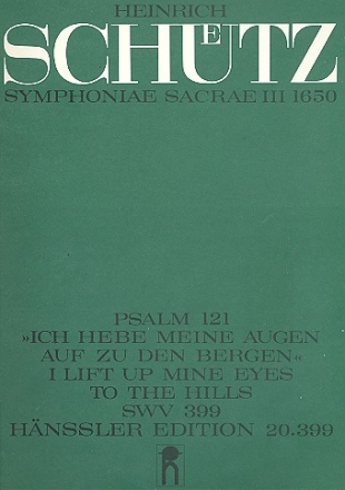 Ich hebe meine Augen auf zu den Bergen SWV399 fr 3 Stimmen (Chor/ATB), 2 Instrumente und Bc,  Partitur (dt/en)