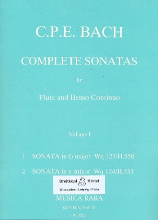 Complete Sonatas vol.1 (no.1+2) for flute and Bc