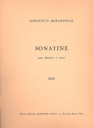 Sonatine pour clarinette et piano