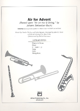 Air for Advent for chorus and instruments Instrupax score and parts