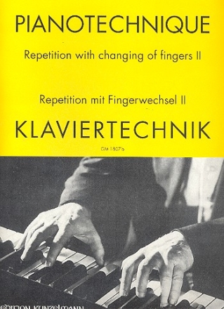 Klaviertechnik Repetition mit Fingerwechsel Band