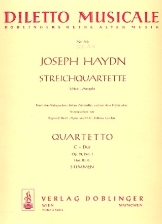 Streichquartett C-Dur op.74,1 Hob.III:72 Stimmen