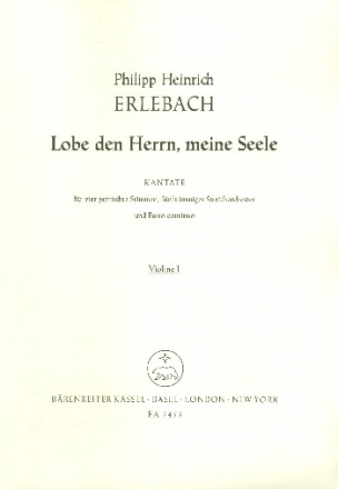 Lobe den Herrn meine Seele fr gem Chor, Streichorchester und Bc Violine 1