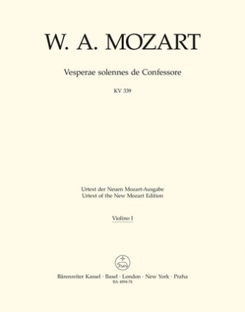 Vesperae solennes de Confessore KV339 fr Soli, Chor und Orchester Violine 2