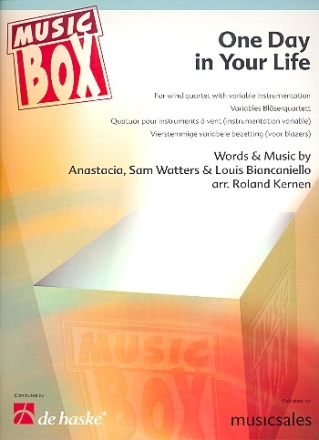 One Day in your life for wind quartet (variable instrumentation) score and parts