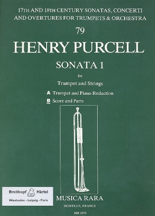 Sonate D-Dur Nr.1 fr Trompete und Streicher Partitur und Stimmen